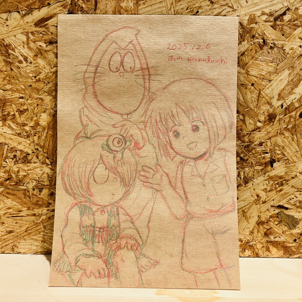 美術の時間に書いたネタ絵 久々に時間あったからお絵描きした☺️