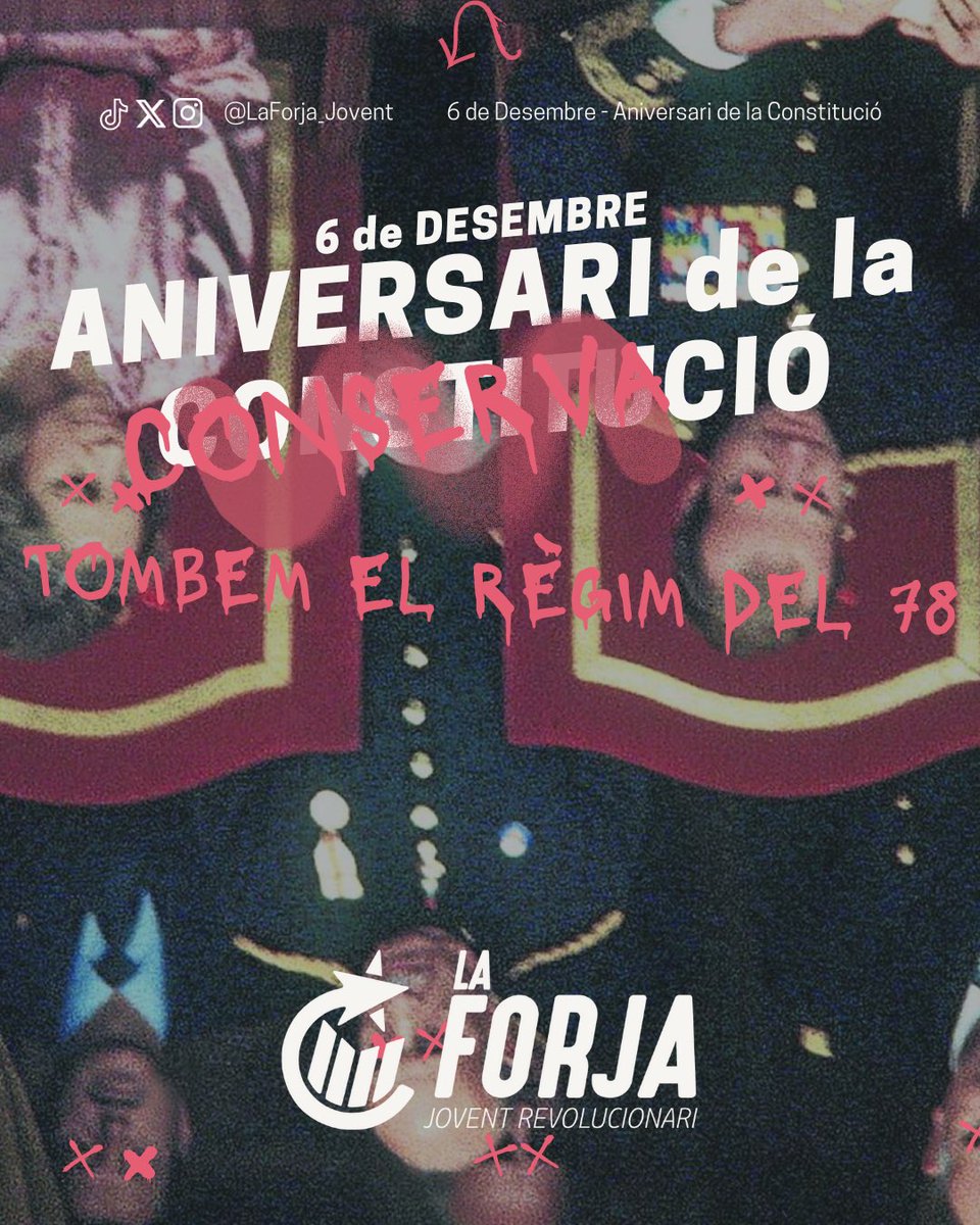 #6D | L’any 78 no va canviar res, el règim no va ser destruït només es va transformar. 

El jovent rebutgem la conservació del franquisme i tenim ben clar que l’acabarem tombant. #Independència 🧨📜