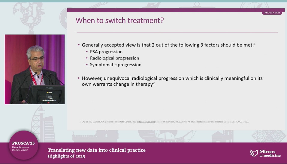 nataliagandur's tweet photo. 💫🌟Sequential Approaches with ARPI and Chemotherapy in CRPC
By Amit Bahl🌟💫
#PROSCA25 #GlobalForum25 @OncoAlert @mirrorsmed

🔷 mCRPC Survival & Treatment Patterns
🔹 Median OS ~25.6 months; mortality ~3 years
🔹 Only ~48.7% receive 2L; just ~21.8% reach 3L

🔷 When to Switch Treatment
🔹 Standard rule: 2 of 3 criteria → PSA progression, radiologic progression, symptomatic progression
🔹 Clear radiologic progression alone can justify switch

🔷 Principles of Optimal Sequencing
🔹 Patient factors: fitness, comorbidities, prior response, goals of care
🔹 Disease factors: burden, biology, symptoms
🔹 Treatment factors: biomarkers, tolerability, clinician expertise

🔷 Post–ADT + ARPI Progression
🔹 Molecular profiling critical → consider PARPi if appropriate
🔹 Further ARPI unlikely to provide meaningful benefit
🔹 Radium-223 for bone-only metastases remains relevant
🔹 ¹⁷⁷Lu-PSMA available in taxane-ineligible patients (UK)

🔷 Key Question Ahead
🔹 What is the optimal role and timing of subsequent ARPI + PARPi in this setting?