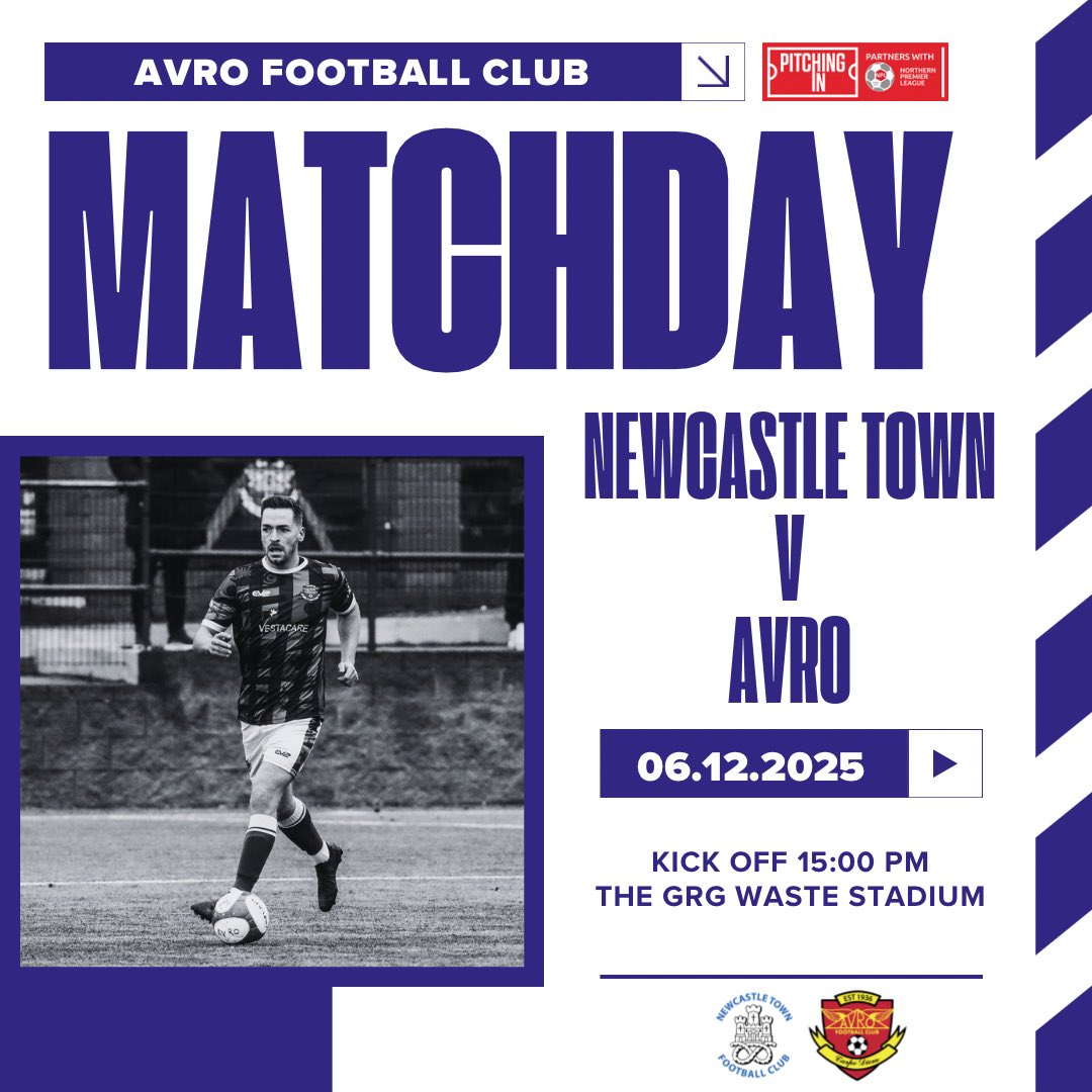 ☔️ Subject to a 10:30am pitch inspection, it’s matchday! We’re on the road this afternoon when we make the trip to face Newcastle Town as we approach the halfway mark of our season. We will keep supporters updated on the result of the scheduled pitch inspection.

🆚 Newcastle