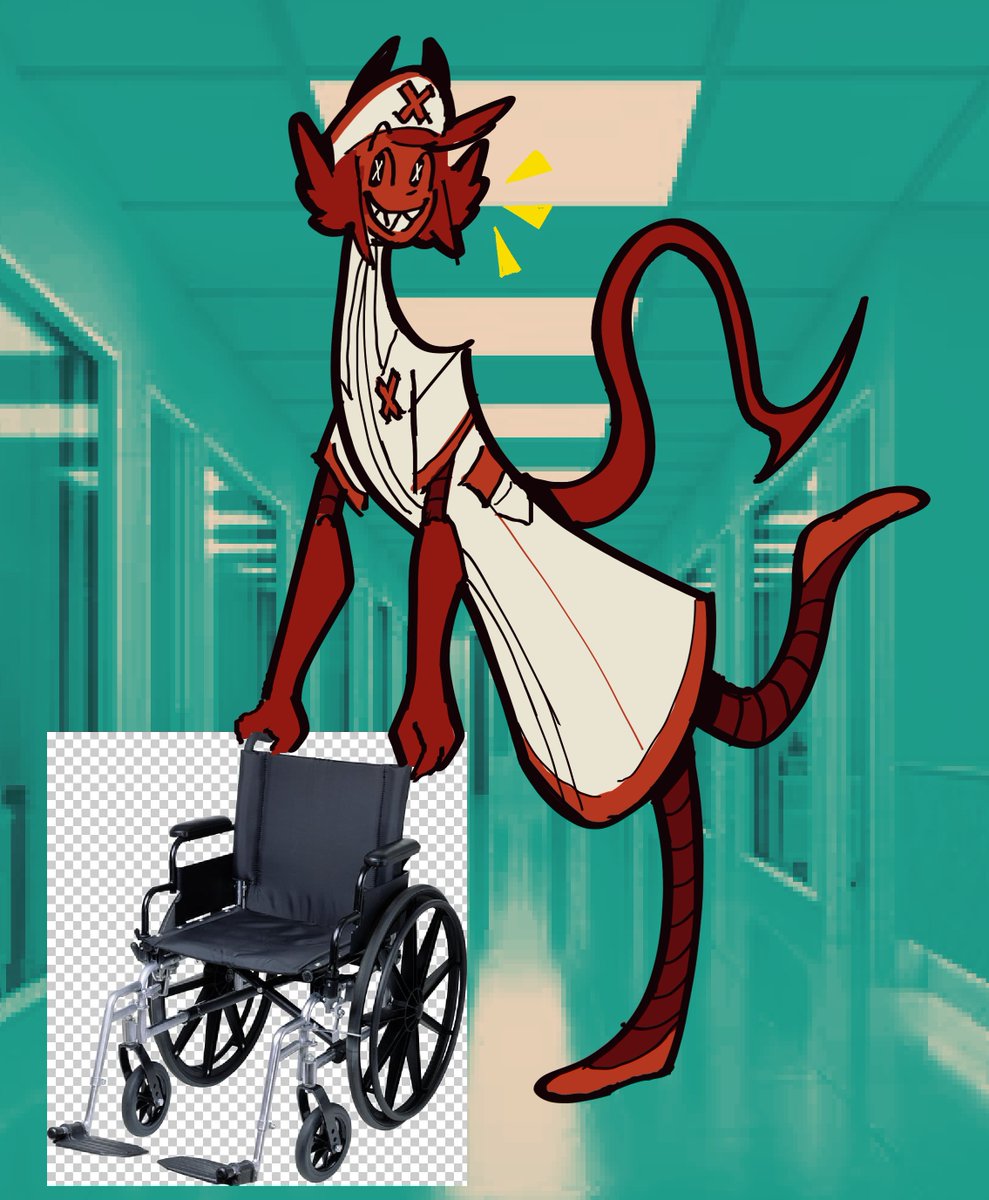 RigorMarcy's tweet photo. Ringa Ding-Ding! Anyone in need of broken bones? How about some rapid blood loss? Well don't worry, Nurse Marcy's got you covered! https://t.co/O82JTnEH34