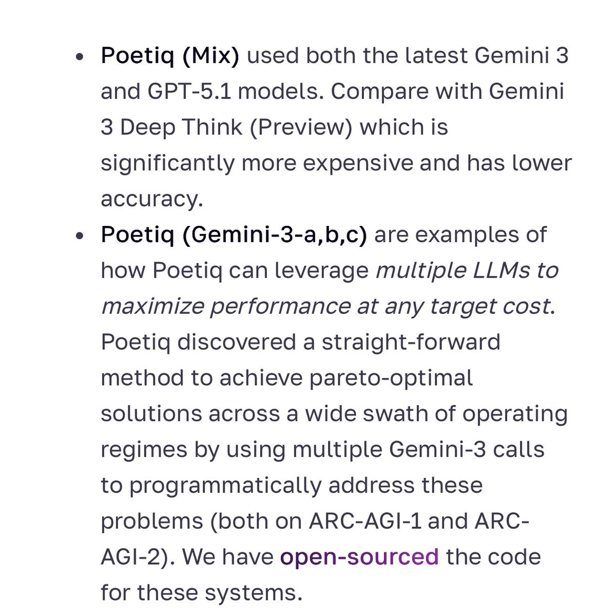 Poetiq Pareto frontier