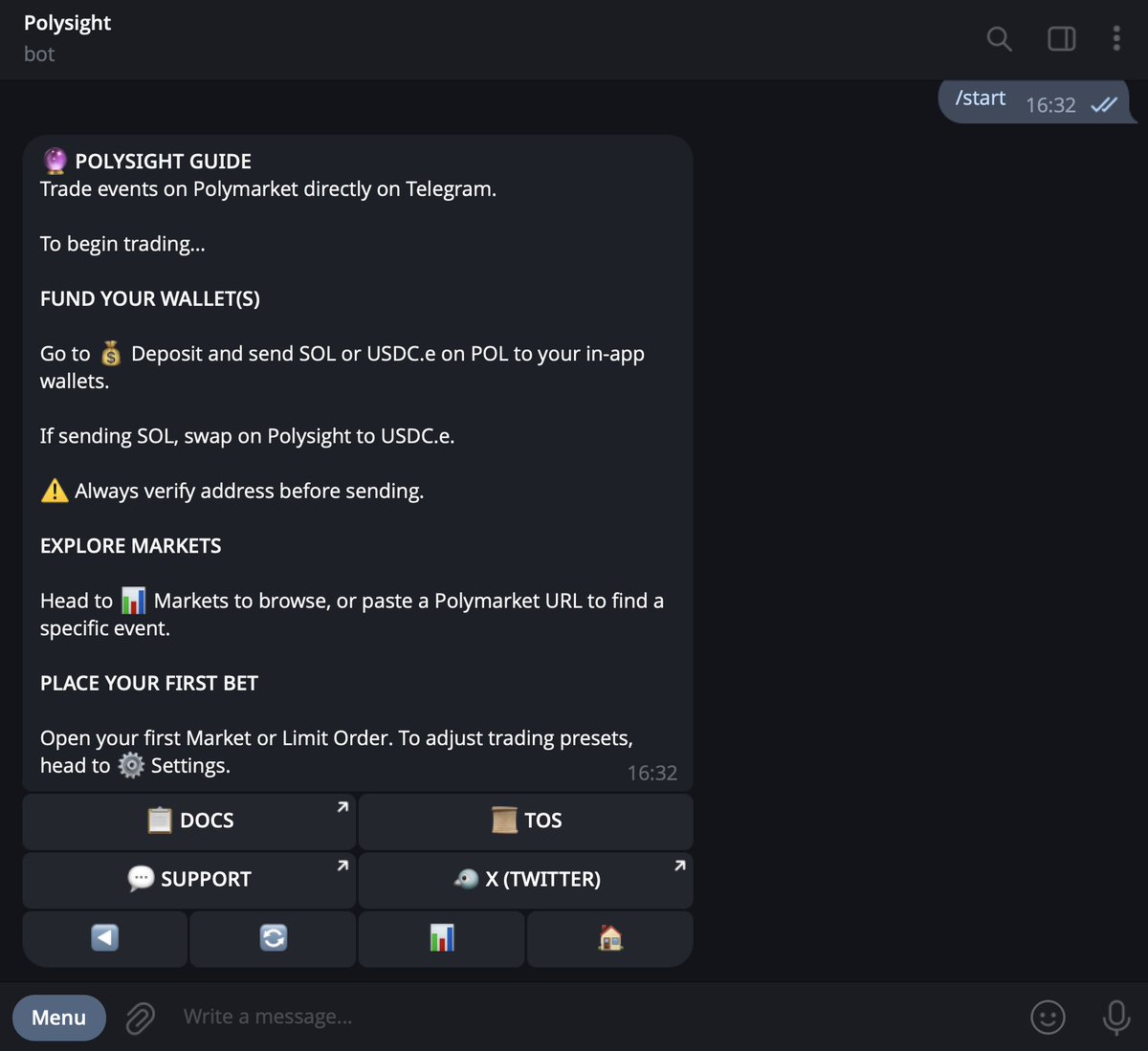 You know, <a href="/polysightbot/">Polysight</a> works exactly where crypto lives: Telegram.

No dashboards, no refreshing, no friction just clean, instant intelligence delivered straight into your chat flow.

- Real time alerts the moment a Polymarket shifts

- Mobile native, so you never miss momentum