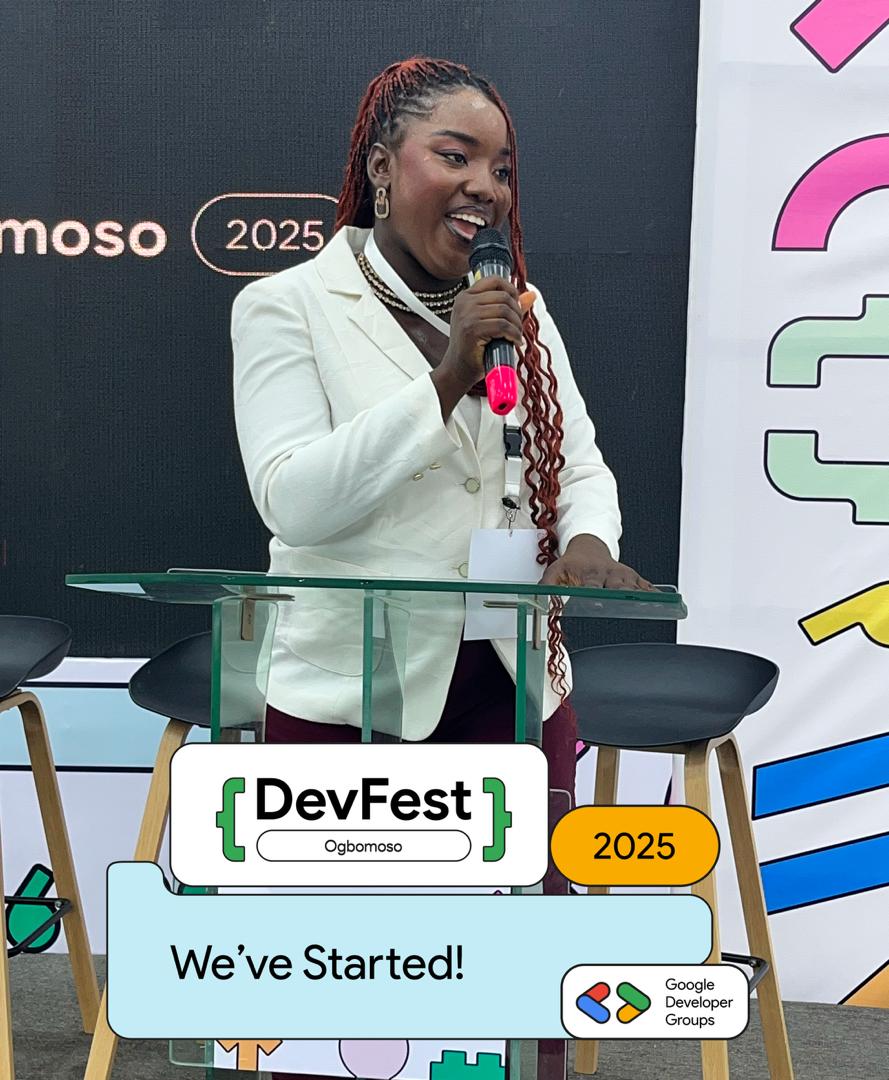 #DevfestOgbomoso25 is liveee!!

Devfest Conference day 2 is live with Hadassah the Compere.😇

Today promises to be an incredible day of learning, networking, and technical deep-dives! 

Catch you on the panel section where we will share real stories, experiences, and insights on