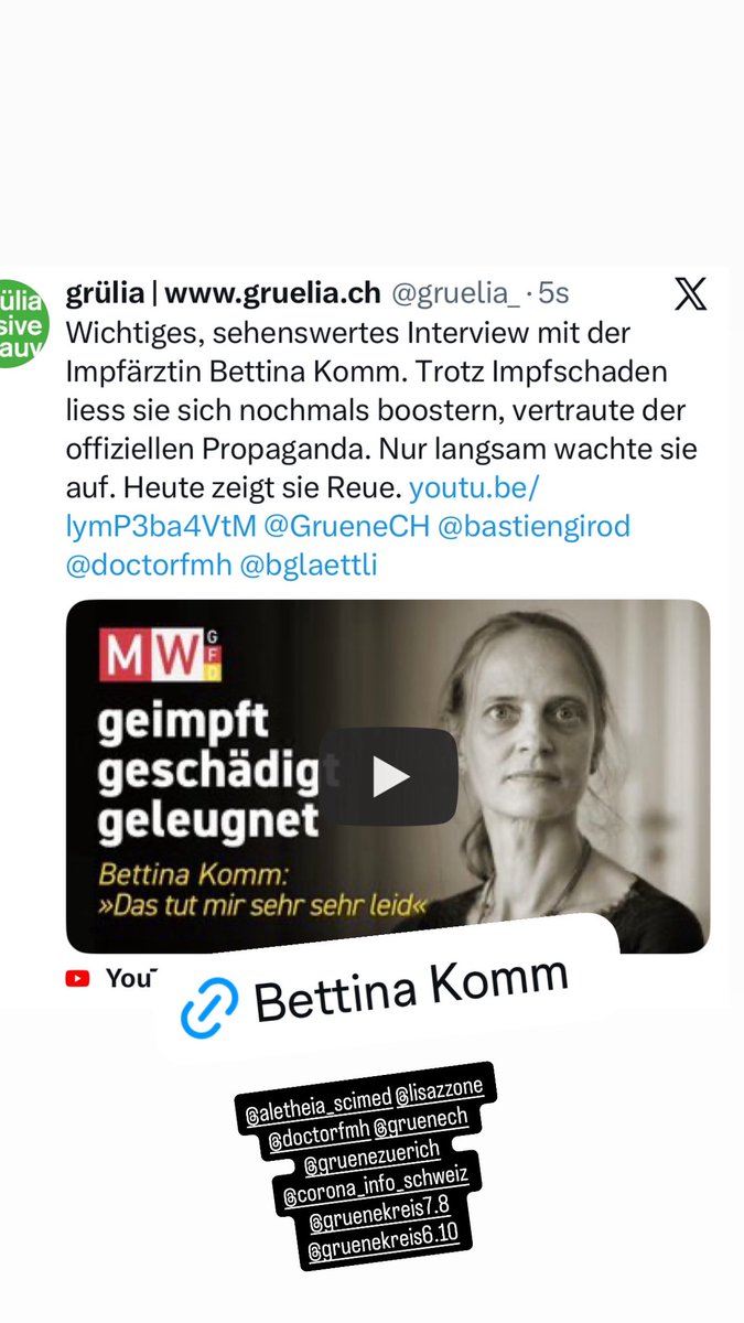 <a href="/RealWsiegrist/">Walter Siegrist</a> <a href="/kati_schepis/">Kati Schepis</a> Hat sich Dr. Hegedüs schon zu den 500k Schweizer PostVac-Geschädigten geäussert oder verbreitet er nun die Schutzbehauptung der Täterschaft, es sei LongDovid? Gehört Hegedös zur malthusianischen Eugeniker-Truppe, die Impfschäden kategorisch leugnet? rumble.com/v2b3ucq-vera-s…