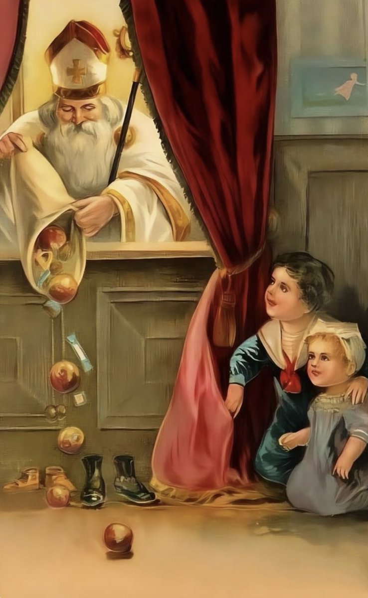 Très belle Saint Nicolas à tous ! Et belle fête aux Nicolas 😊 
Les premières célébrations du saint en tant que donneur de cadeaux s'observent à Utrecht, en 1163. Il devient aux Pays-Bas l'une des figures religieuses les plus importantes, malgré tous les efforts mis en 👉