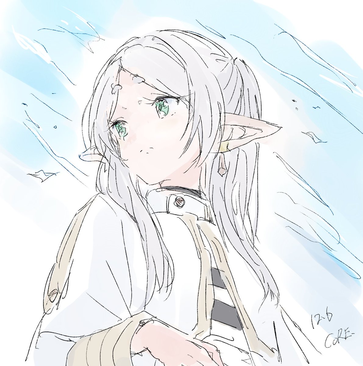 フリーレン 「自分なりの解釈で、あおりフリーレンを描いてみる」|COREのイラスト