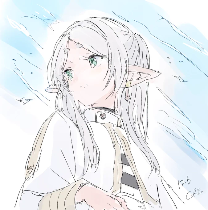 自分なりの解釈で、あおりフリーレンを描いてみる
