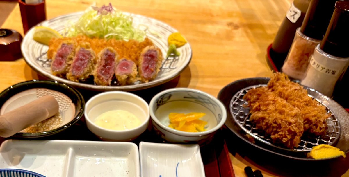 siniasu's tweet image. 🦪と牛カツ爆発した