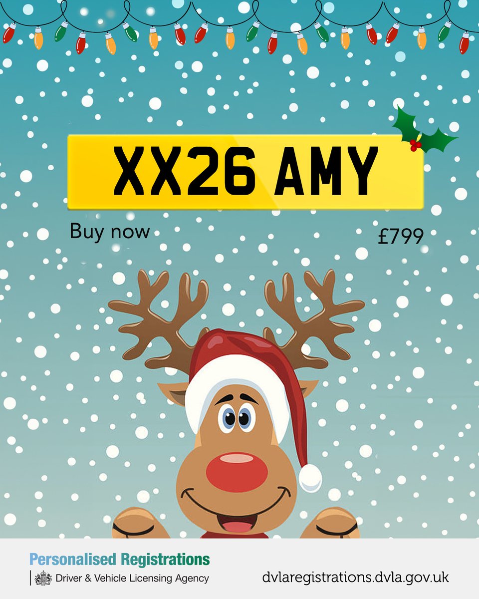 Looking for a gift for Amy? 🎁

Make it personal this Christmas 😊

Available to buy on our website on the link below:
🌟 ow.ly/I9rq50Xye2S
#MyDVLAReg #MakeItPersonal #DVLARegistrations