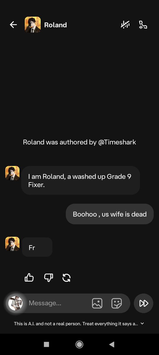 Average Limbus company player using Character AI for chat