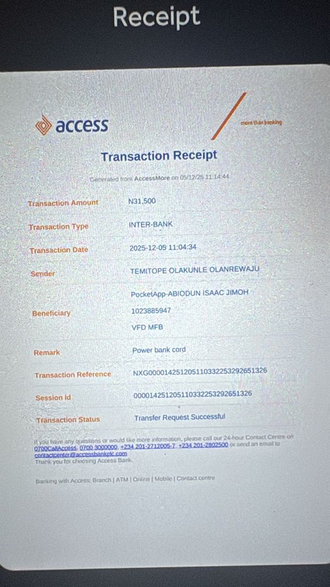 abbycrest's tweet photo. @yabaleftonline Hello @getpocketapp  @piggyvest 

Someone made a transfer to my VFD pocket app virtual wallet yesterday by 11:14.44am but yet to receive it in my pocket app wallet till this moment Please i need this funds to be credited to my account this 2day

1023885947
Abiodun Jimoh
VFD MFB https://t.co/toiKVVq2BQ