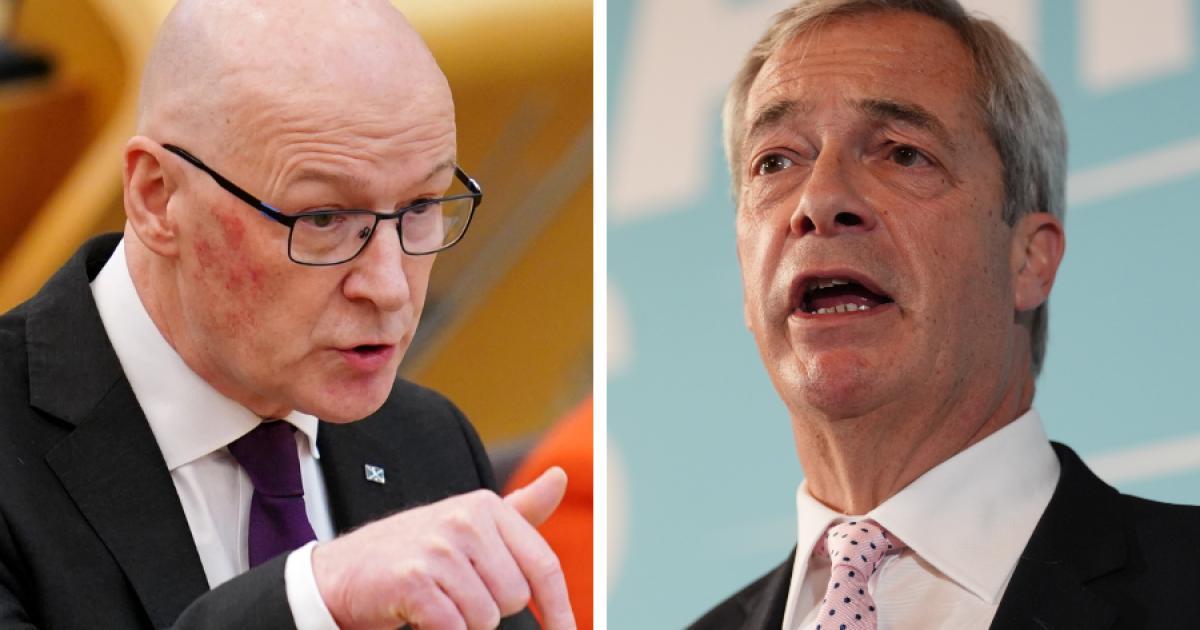 The First Minister has branded Nigel Farage a 'complete joke' ahead of his visit to Scotland

🗣️ 'For a multi-millionaire Thatcherite from the heart of the Westminster establishment to come to Falkirk and try and pretend to be on the side of working people is a complete joke'