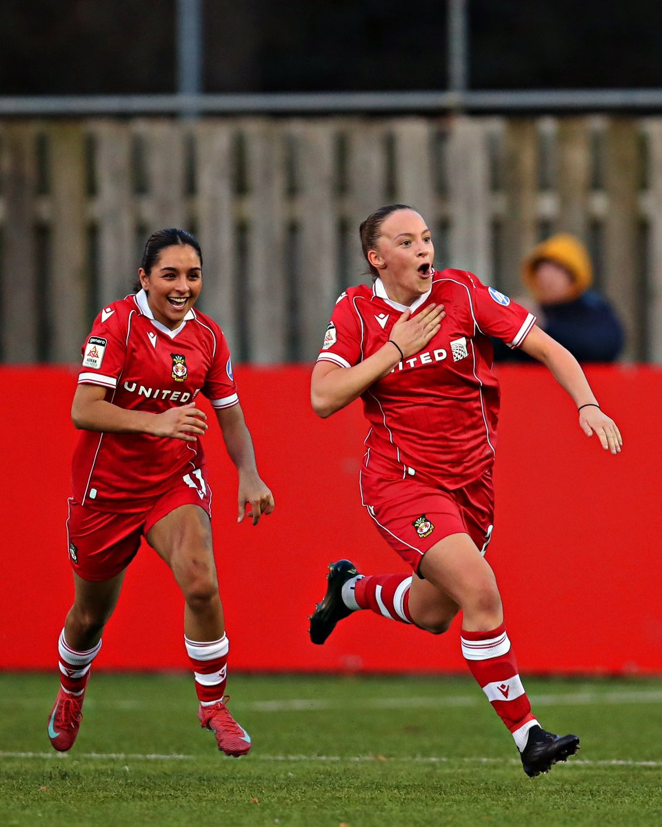 sameaden's tweet image. 🔴 Lili Jones and Rosie Hughes of Wrexham AFC Women celebrate their goals as they beat Swansea City Women 4 - 2 on their return to The Rock

Copyright - Sam Eaden/FAW