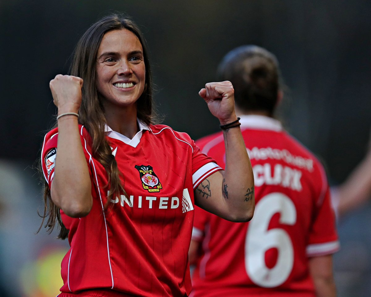 sameaden's tweet image. 🔴 Lili Jones and Rosie Hughes of Wrexham AFC Women celebrate their goals as they beat Swansea City Women 4 - 2 on their return to The Rock

Copyright - Sam Eaden/FAW