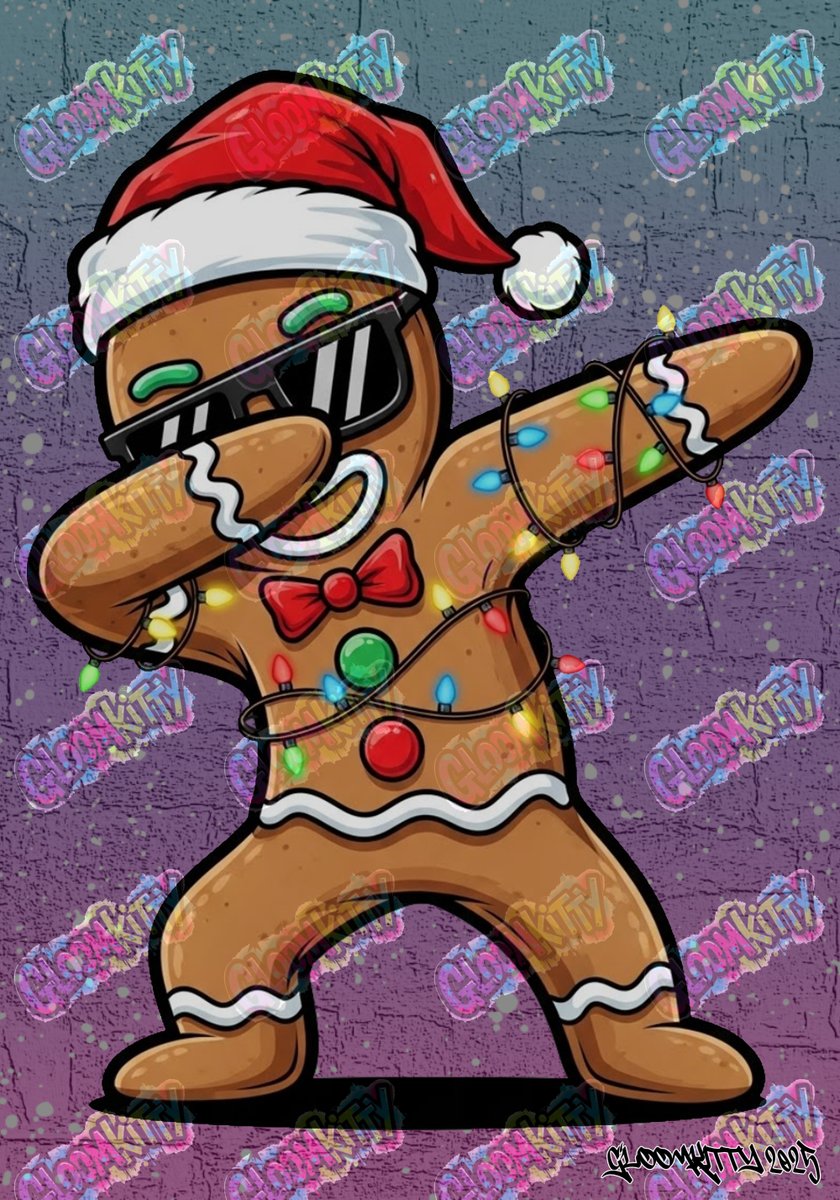 The_Gloomkitty's tweet image. New art drop: Dabbing Gingerbread Man.
Serving holiday moves all season long.

Wanna rock this design IRL? Find it over at my Zazzle store: zazzle.com/store/seasonal…

#Twitch #Twitchartists #DigitalArt #ArtistOnTwitter #ChristmasArt #ChristmasDesign #HolidayArt #GingerbreadMan