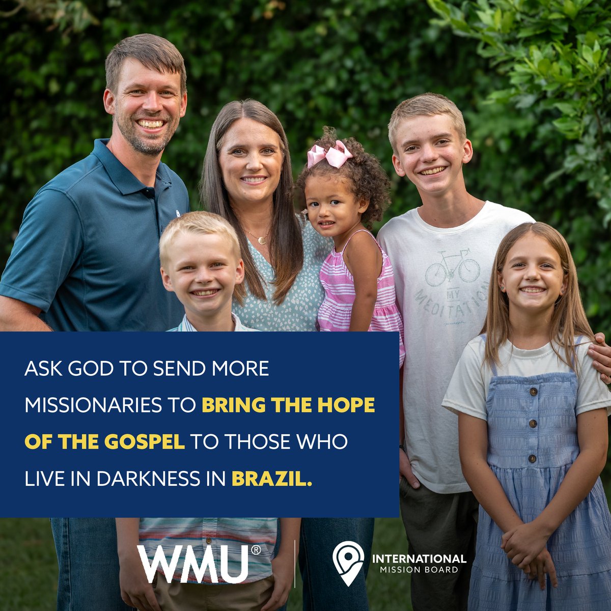 It’s Day 7⃣ of the Week of Prayer for the Lottie Moon Christmas Offering. Today we’re praying for Nick and Amber Sroka in Brasilia, Brazil. The Srokas operate ATINI, a ministry center where they coordinate volunteer mission groups from the U.S. #Together #LMCO25 <a href="/IMB_SBC/">IMB</a>