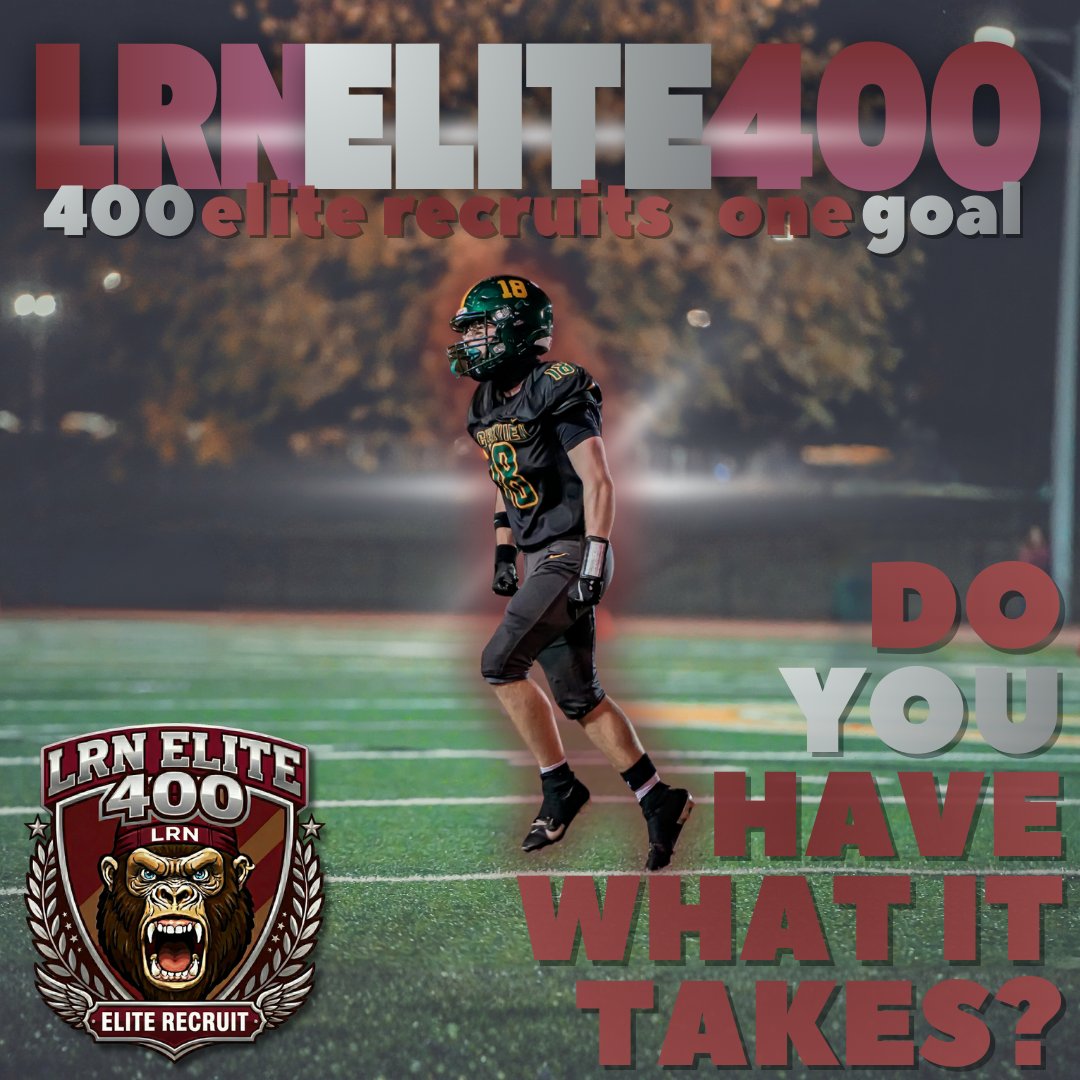 JakeLRN's tweet image. Y'all know I don't post a lot, but w/the offers that were accepted✍️, we have a few slots open in the LRN Elite 400.
Coaches/recruiters see this badge👀 and know they're looking at a quality recruit.  Have what it takes? 💪 DM me or "Get Verified" here🔗:lanceosrecruitingnetwork.com/scouts/scouts4…