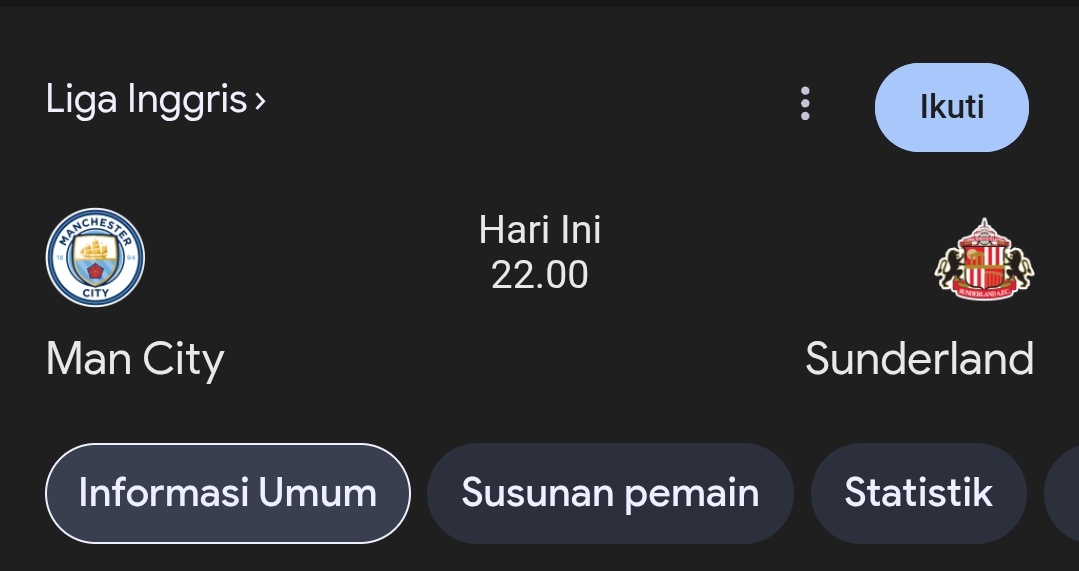 QuizTime. Forfun!
⚽️ Man City vs Sunderland AFC

Predict your picks:
1️⃣ First goalscorer
2️⃣ Final score
3️⃣ Match Winner

Example : 
1️⃣ Chemsdine Talbi
2️⃣ 6-6
3️⃣ Draw

Drop Ur answers bellow ⬇️

#EPL #MCISUN #Mancity #Sunderland