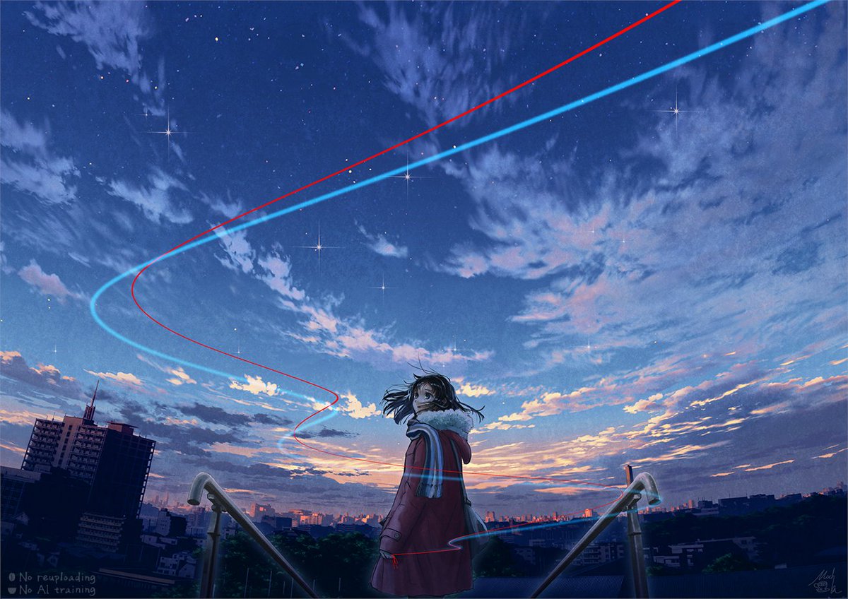 mocha708's tweet photo. 空想の絵
「私のルート」 https://t.co/YneXplyP16
