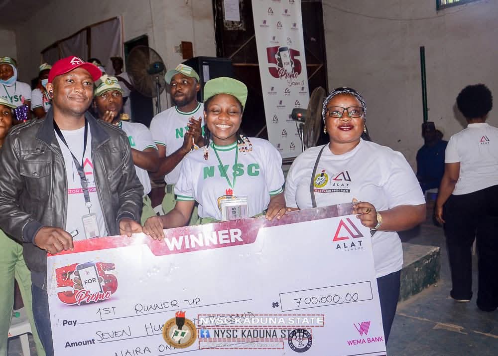 nysc360's tweet image. WEMA Bank and Unity Bank Empower NYSC Corps  Members in Kaduna Camp

The Skills Acquisition and Entrepreneurship Development (SAED) in-camp training for the 2025 Batch C Orientation Course ended with a grand ceremony, where WEMA Bank/Enterprise Development Centre and Unity Bank…