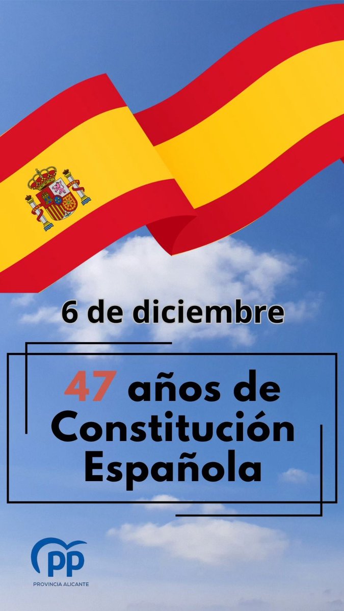alicantepp's tweet photo. 🏛📙 Hoy celebramos los 47 años de la Carta Magna, base del ordenamiento jurídico, de los derechos fundamentales y las libertades públicas de todos los españoles y españolas. https://t.co/TwiKzx2BEH