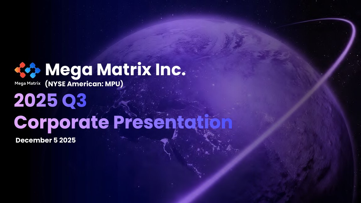 Mega Matrix Inc. (NYSE American: MPU) tweet media