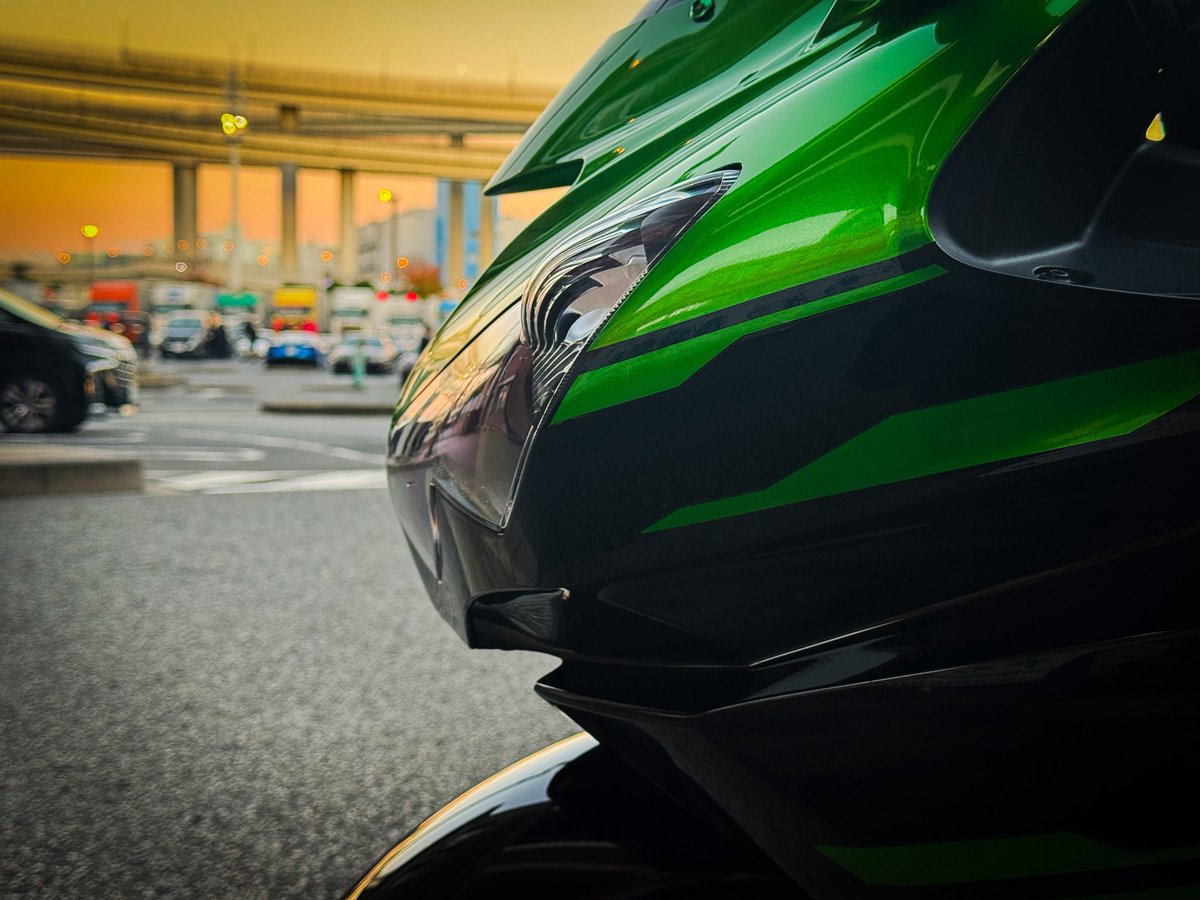 大黒PAにて🏍️ 今日は寒かったー😨 #KAWASAKI #ZX14R #大黒