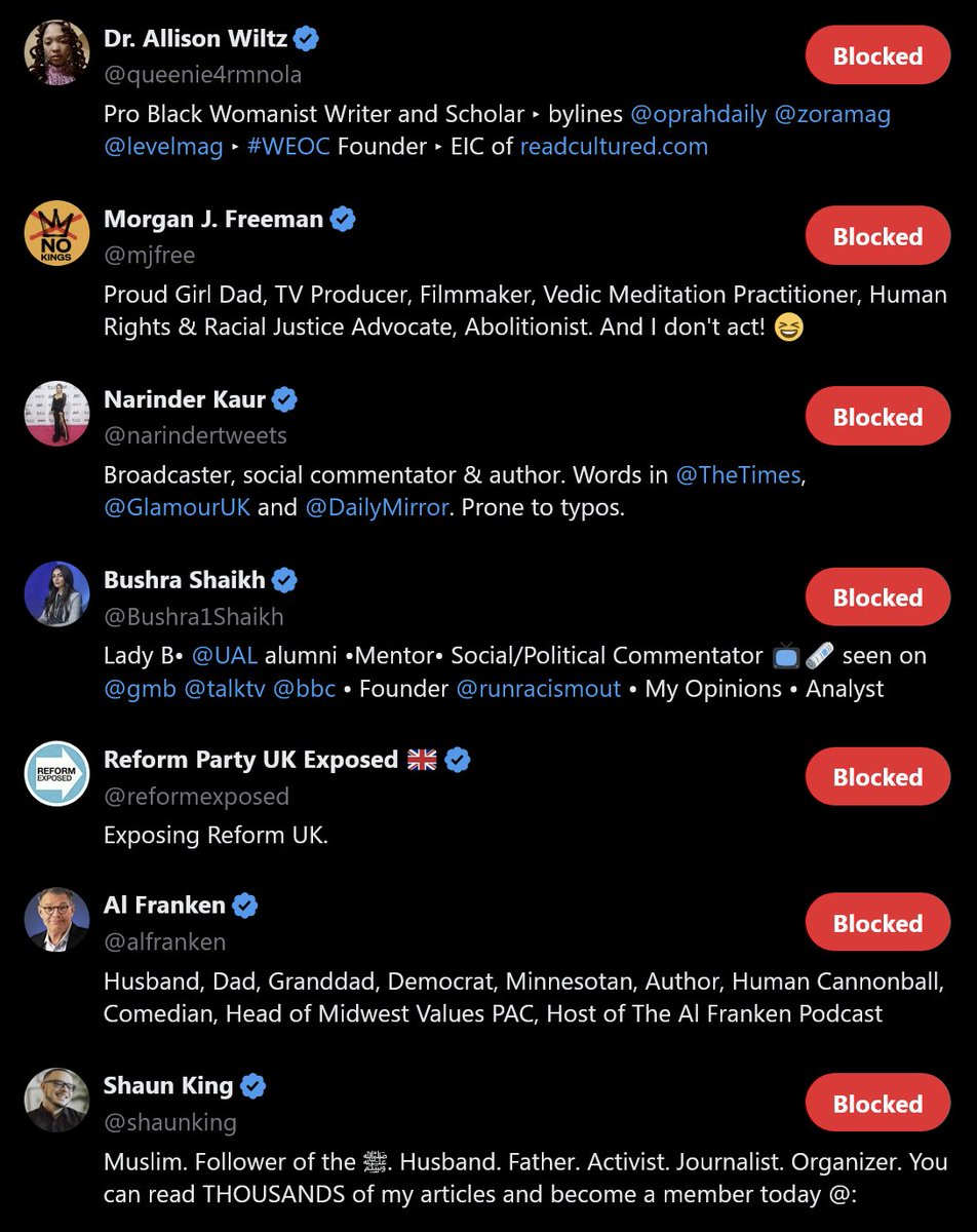 Starve the Grift Pt. 2

Another list of idiots blocked for peddling disinformation and misinformation with low-effort, zero-nuance takes.

#StarveTheGrift
