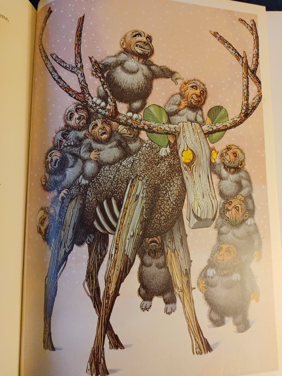 "Hiiet hirveä rakenti, juuttahat poroa laati..."
Kullttuuririkasta itsenäisyyspäivää! 🇫🇮
Björn Landströmin kuvittama Kalevala on ehkä suosikkini kaikista kuvitetuista Kalevaloista.