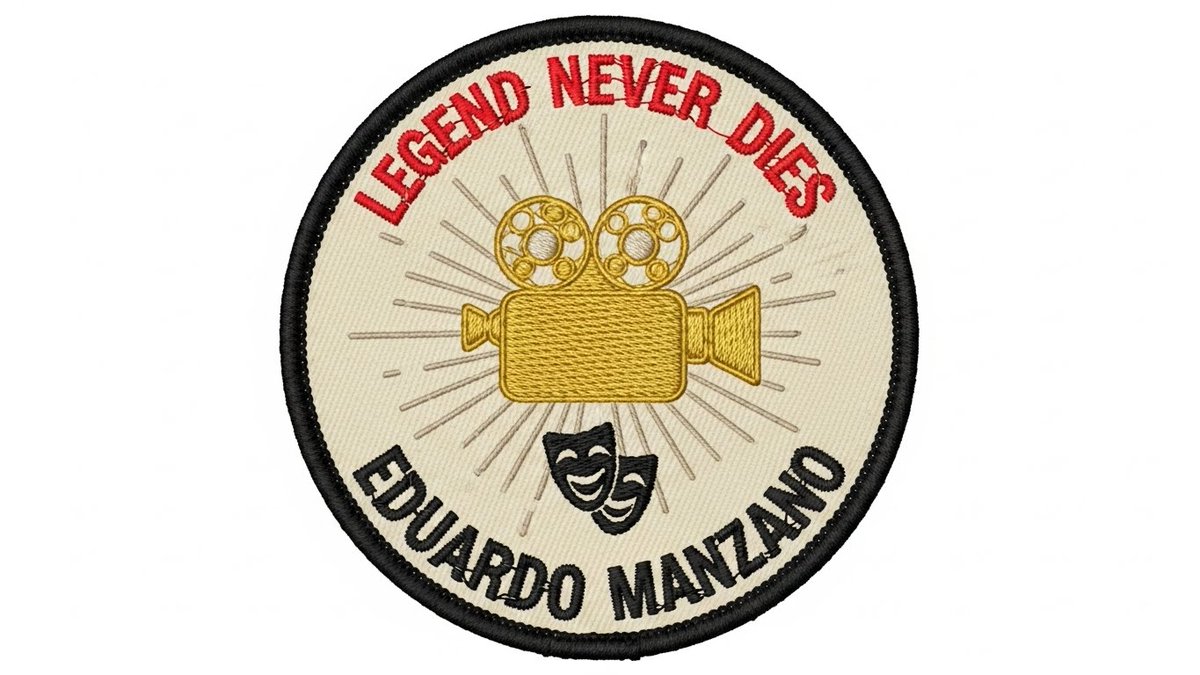 DigitEMB's tweet image. A tribute stitched with pride — honoring Eduardo Manzano’s lasting legacy. 🎬✨ Custom tribute patches available.
 support@digitemb.com
#LegendNeverDies #CustomPatch #DigitEMB #EmbroideryDesign #StitchedArt #TributePatch #Craftsmanship #LegacyDesign #EmbroideryLove #CreativeArt
