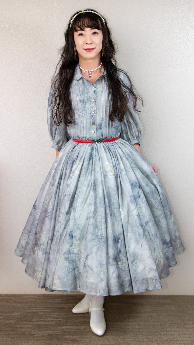 50's スタイル第二弾 裾回りが8mもあるのでおおごとでした テンセル85