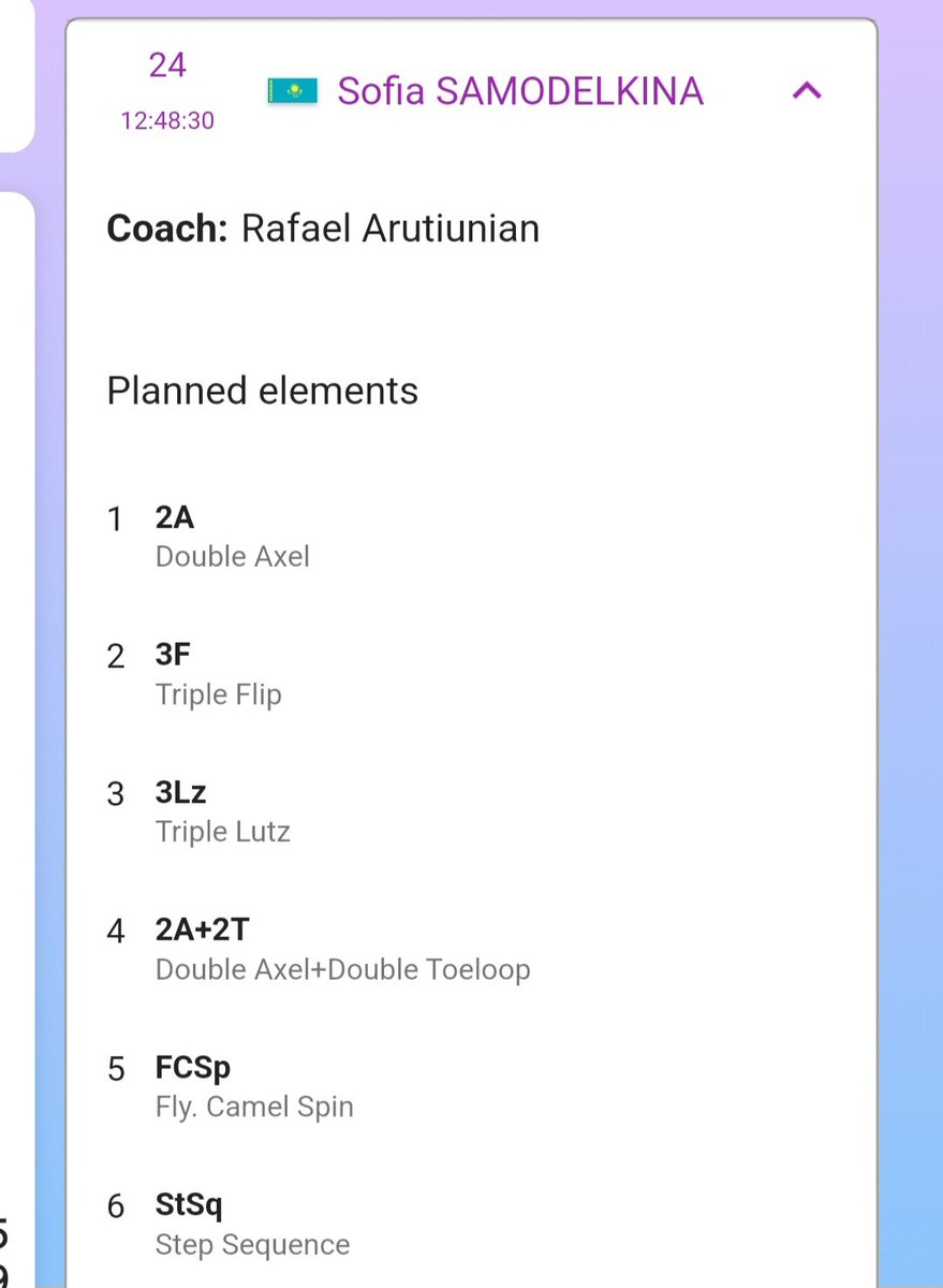 SamoUpdates's tweet image. ⚡️In just about an hour, Sofia is scheduled to perform her Free Skate in Zagreb!

Planned Program Content: