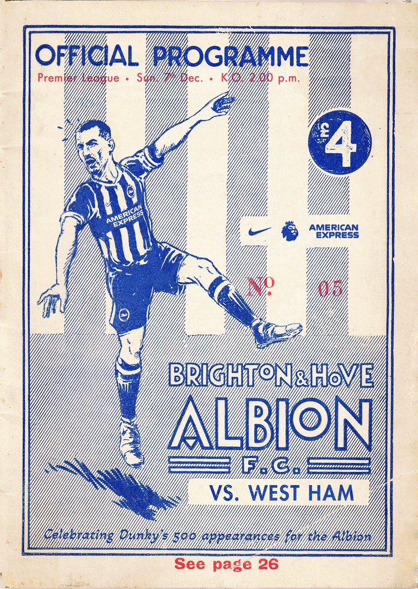 SeagullsProg's tweet photo. @OfficialBHAFC deliver again with this season’s covers. For tomorrow’s game against #WHUFC we go back to 1930 and the @BHASC1 handbook. Beautifully re-imagined by @JamieEke. I look at it in a bit more detail inside, but you can read it in full at https://t.co/YHr5H9aJzC #BHAFC https://t.co/4ojQE7Q9jH