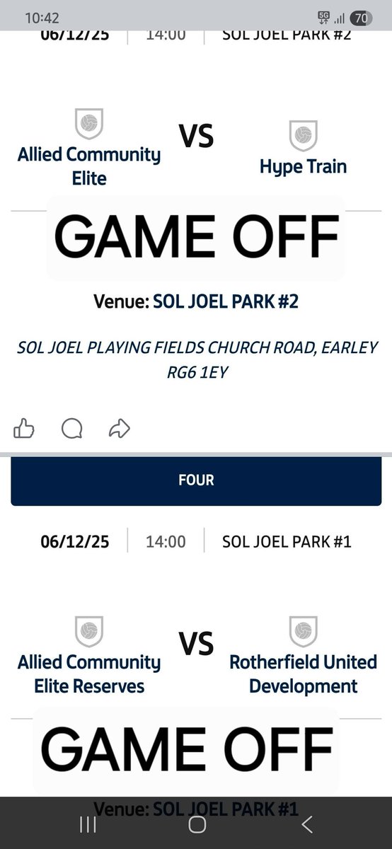 Unfortunately after a pitch inspection both games are off...😭😭😭😭.Football in late May loading...😫