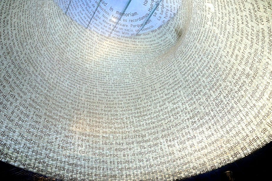 Memorial to the 2004 Madrid train station bombing