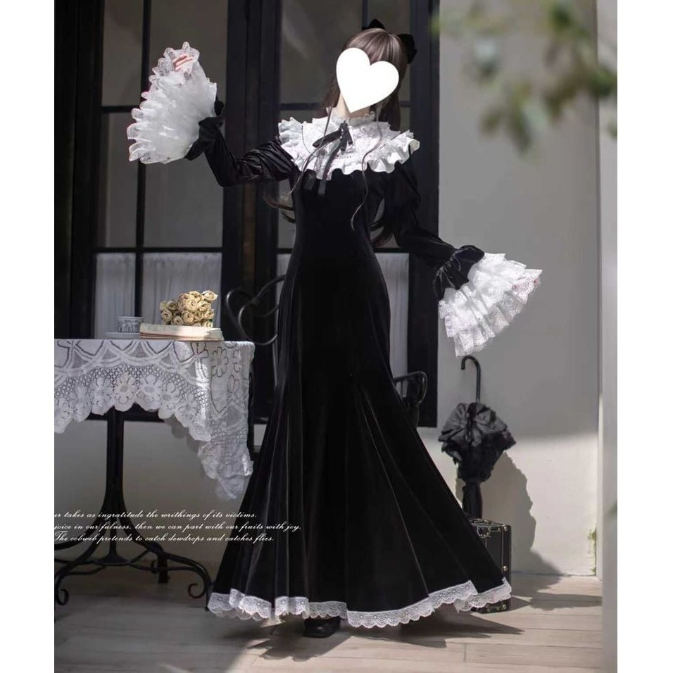 【スターバレリーナ】✴️超豪華　ベルベットロングワンピース アイテムの詳細はこちらです❣ エレガントベルベットロングワンピース