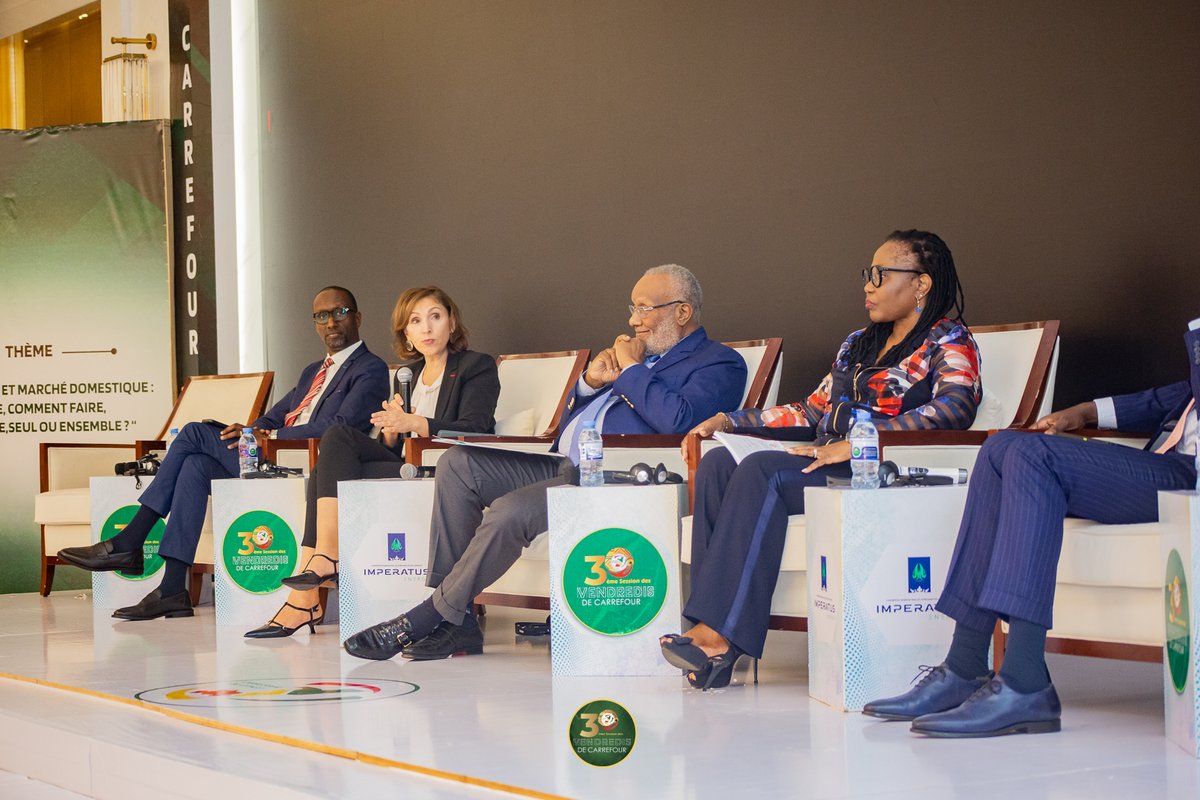 RwandAgriExport's tweet photo. NAEB’s CEO @_claudebizimana joined the Congo Minister of SMEs, the Minister of Economy, Planning & Regional Integration, and former French Minister Ms. Nora Berra in an institutional session on why local content is a strategic priority for Africa—discussing what to do, how to do it, and with whom, as a strategy to strengthen cooperation between African countries.