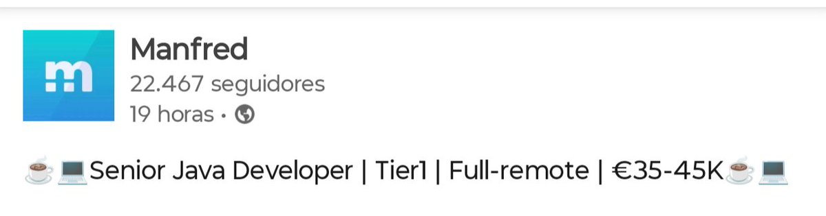 r2devops's tweet image. Si a un senior Java se le ofrece 35-45k es que está la cosa muuuuuy jodida... 😤