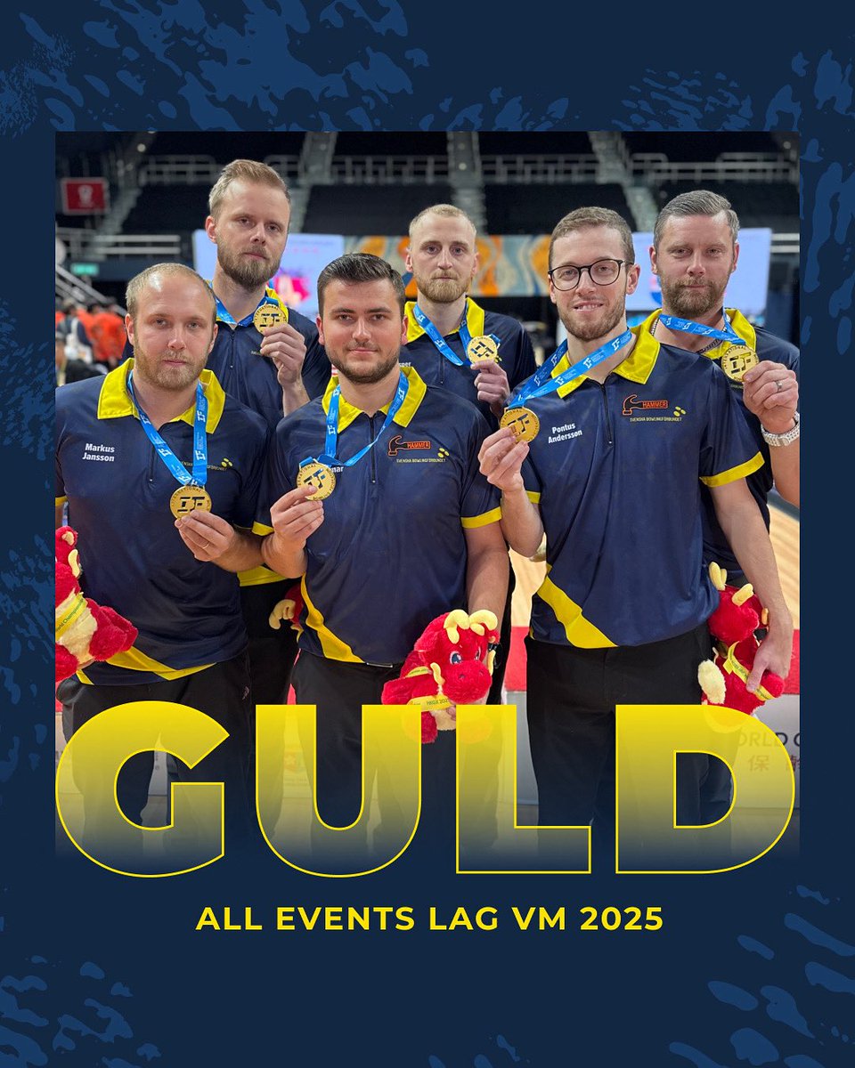 Sverige tar hem VM-guldet i lag i All Events 🥇🇸🇪 

Silver för Danmark och brons till Sydkorea. 

Efter silvret i 5-manna så avrundades sedan VM med dubbel guldglans för Sverige 🤩