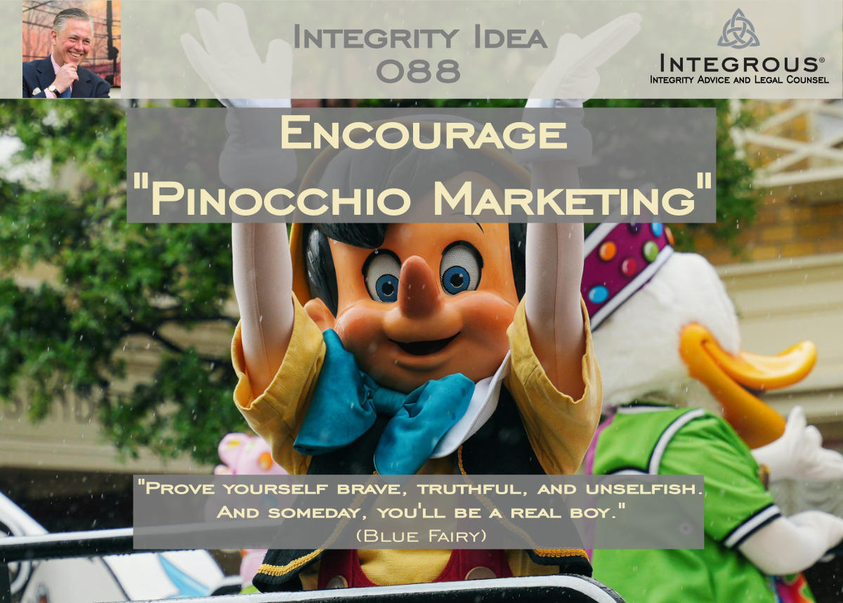 Integriosity's tweet photo. Integrity Idea 088: Encourage "Pinocchio Marketing" - https://t.co/aasqaQ0UmF It is about cultivating a marketing culture with a heart for the qualities that allowed Pinocchio to become a real boy and a nose for detecting marketing in the way of the world.

#integriosity https://t.co/L4n15VytO8
