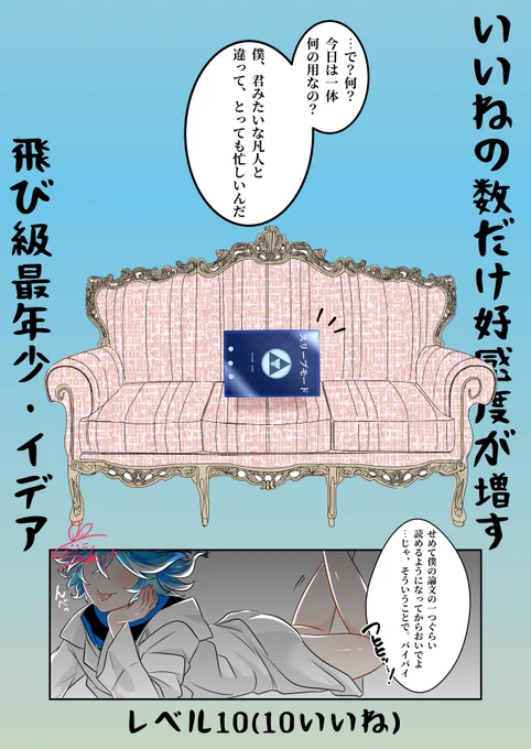 いいねの数だけ好感度が増す飛び級最年少・イデア💀(10いいね) 