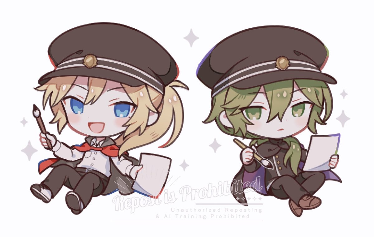 大観さんと春草さん描いた🐕🐈‍⬛