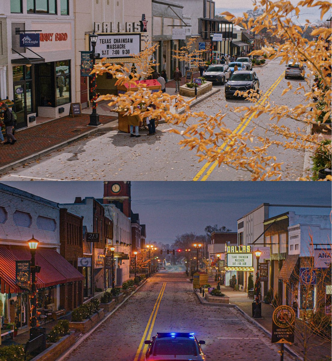 Scream_News_'s tweet image. Welcome to Pine Grove🍁🍂. 

💢 Fun Fact: You can see Sidney driving to her Coffee shop named “ The Little Latte”

#Scream5  #Scream6  #ghostface  #Scream7 #ScreamVII #ScreamVI #screammovie