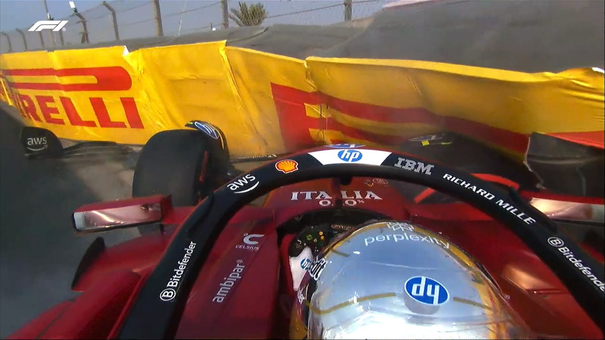 🚩 Por choque de Hamilton en la última sección de libres. 

#AbuDhabiGP