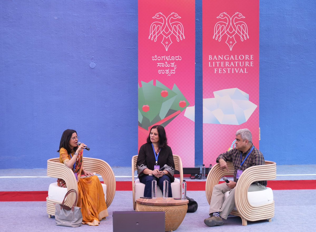 Revolution is in the air! <a href="/jyotsnamohan/">jyotsna mohan</a> and <a href="/kavitharao/">Kavitha Rao</a> celebrate the freedom fighters who shaped us, with <a href="/karthik_venk/">Karthik Venkatesh (‏‎‎ کارتِک وینکٹیش, ਕਾਰਤਿਕ)</a>. #BlrLitFest #FreedomStories