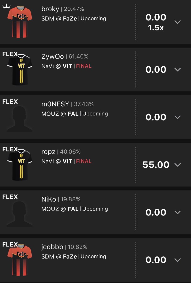 RulerrSama's tweet photo. @DK_Assist Fix the score for Zywoo since he played and got the 2-0 https://t.co/2gGVmQWGmJ