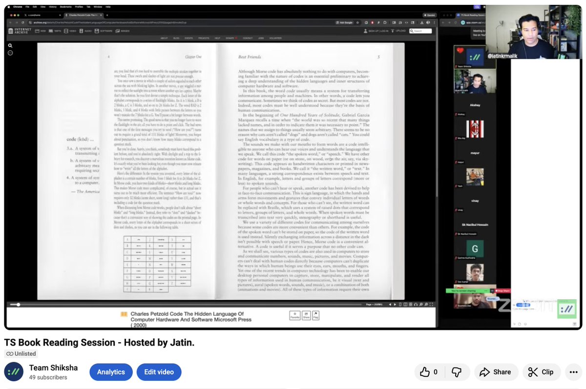 sunnykgupta's tweet image. Second session starting now, 10 pm, every Saturday only in @TeamShiksha

Join via Zoom, link in Discord.