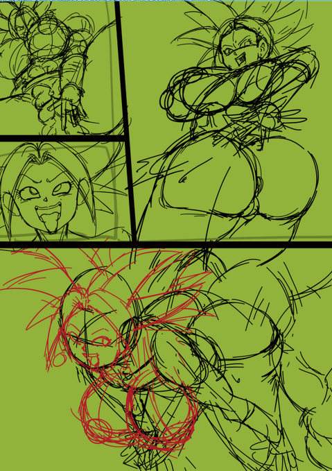 いい感じに下書きした あとはペン入れで頑張ろう