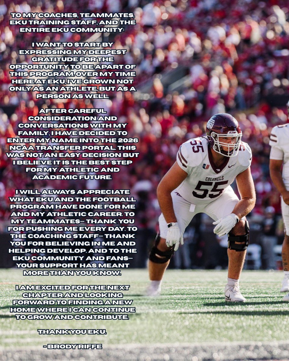 brody_riffe's tweet photo. Thank you, EKU! https://t.co/vNx1ox0B7X